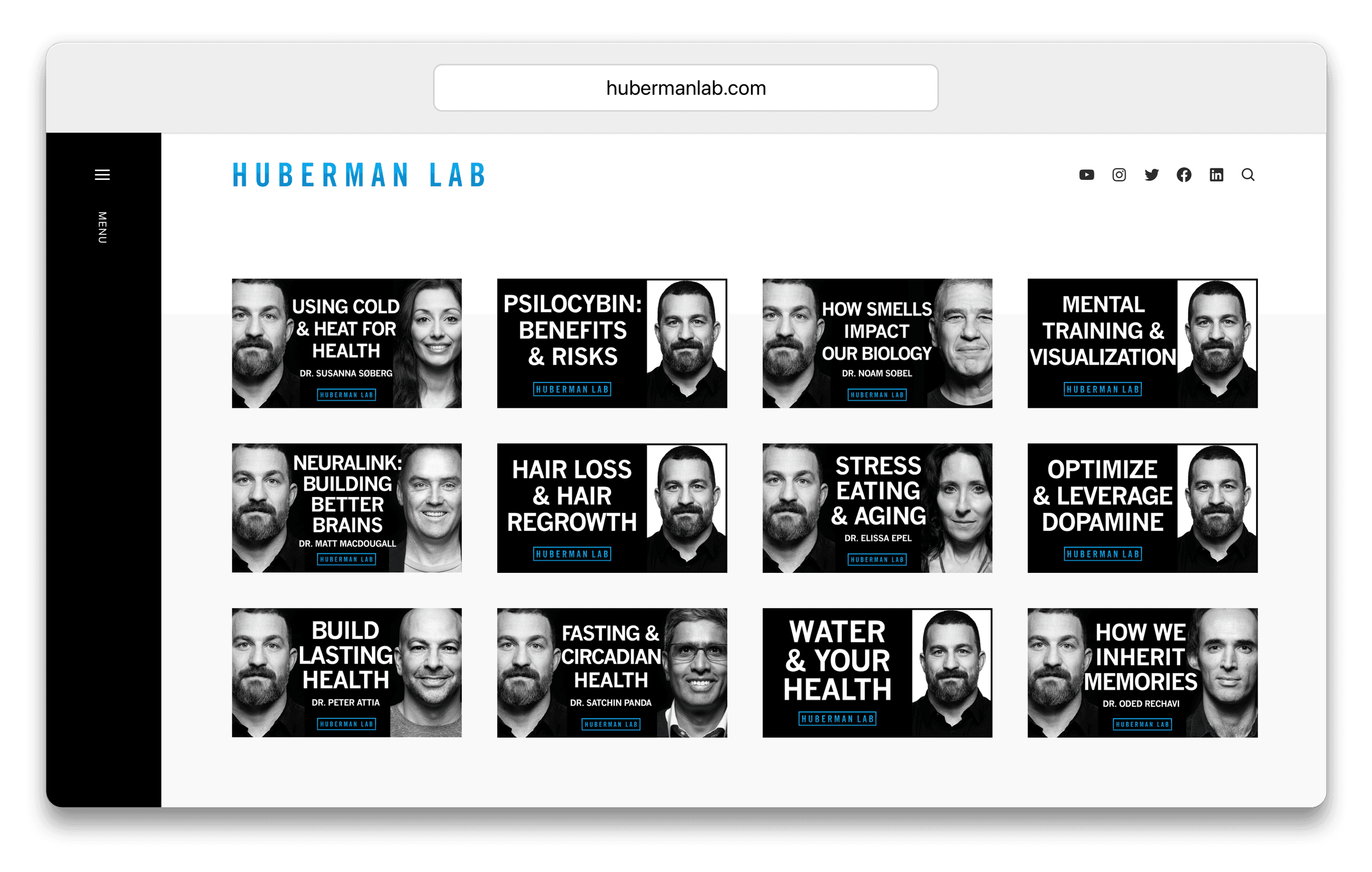 The old hubermanlab.com